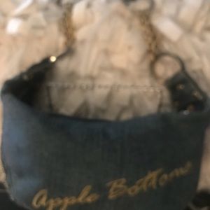 Classic girls Apple Bottom blue jean bag
